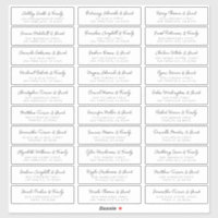 Wedding Guest Names Address Simple Modern Chic