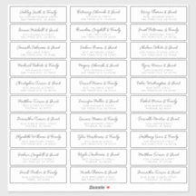 Wedding Guest Names Address Simple Modern Chic