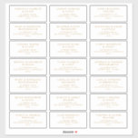 Wedding Guest Pre-addressed Labels Boho Gold J102<br><div class="desc">Our boho gold address pre-addressed labels are perfect for easy mailing of all your cards and invitations. This item is part of our Jasmine wedding collection J102,  please visit our store to shop coordinating items. Each label is approximately 2” x 4”.</div>