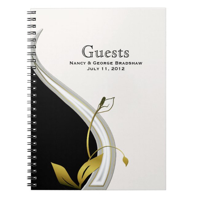 Wedding Guest Sign In Notebook (Front)