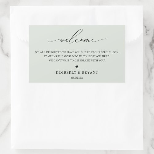 Wedding Guest Welcome Bag Label