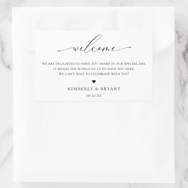 Wedding Guest Welcome Bag Label (Bag)