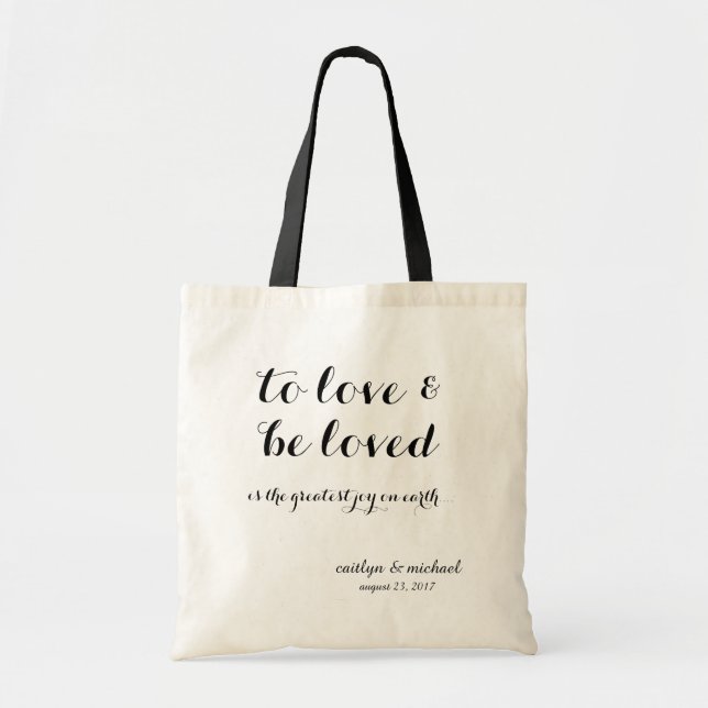 Wedding Guest Welcome/Favor Tote Bags (Front)