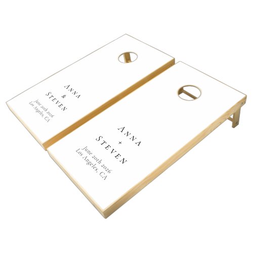 Wedding Guestbook Minimalistic Cornhole Set