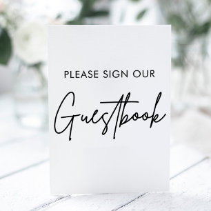Wedding Guestbook Pedestal Sign