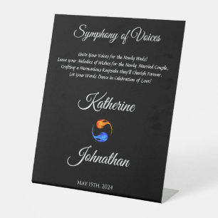 Wedding Guestbook Sign-Symphony of Voices- Pedestal Sign
