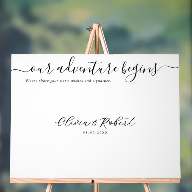 Wedding Guestbook Signature Acrylic Sign (Neutral)