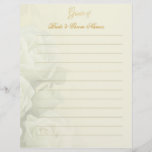 Wedding Guestbook Stationery - White Roses at Zazzle
