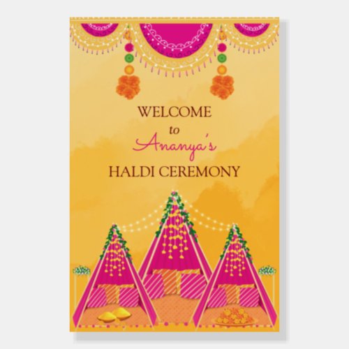 Wedding Haldi sign Welcome Haldi decoration signs