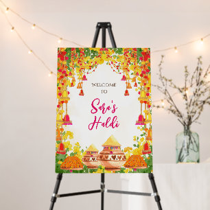 Wedding Haldi signs as Haldi decoration sign