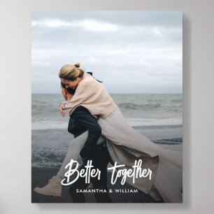 Wedding Hand-Lettered Script Photo Overlay Custom Acrylic Photo Tile