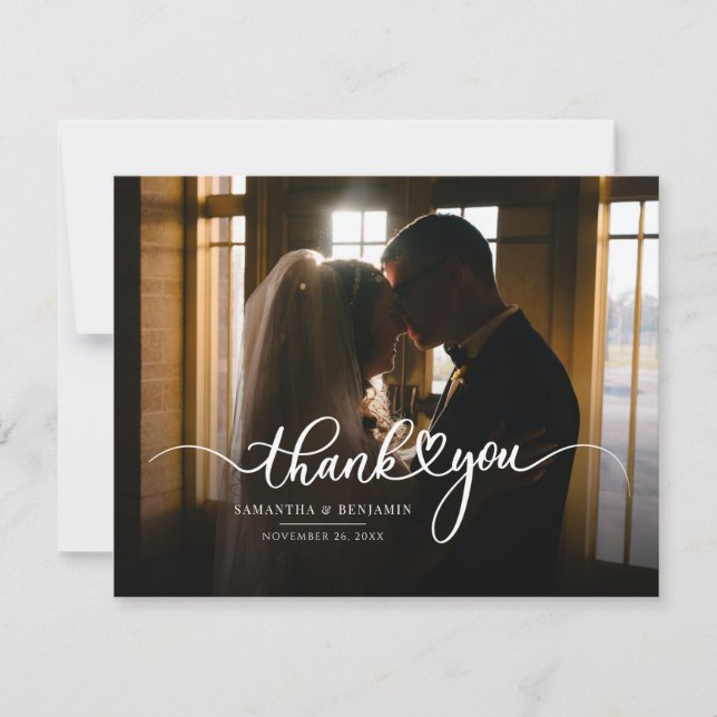 Wedding Handwritten Thank You Note Card (Front)