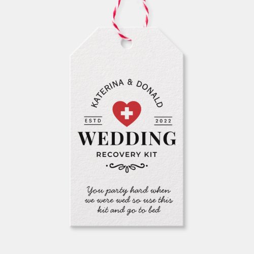 Wedding Hangover Recovery Kit Gift Tags
