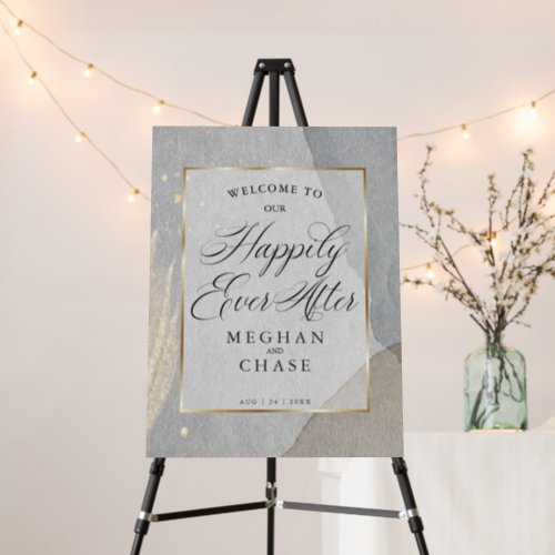 Wedding Happily Ever After Abstract Granite Stone  Foam Board