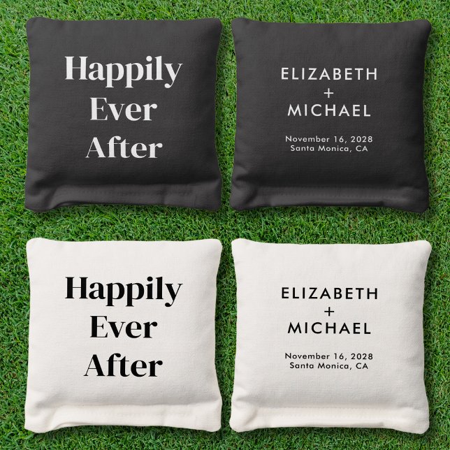 Wedding Happily Ever After Cornhole Bags (Creator Uploaded)