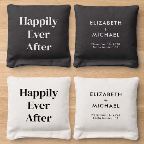 Wedding Happily Ever After Cornhole Bags