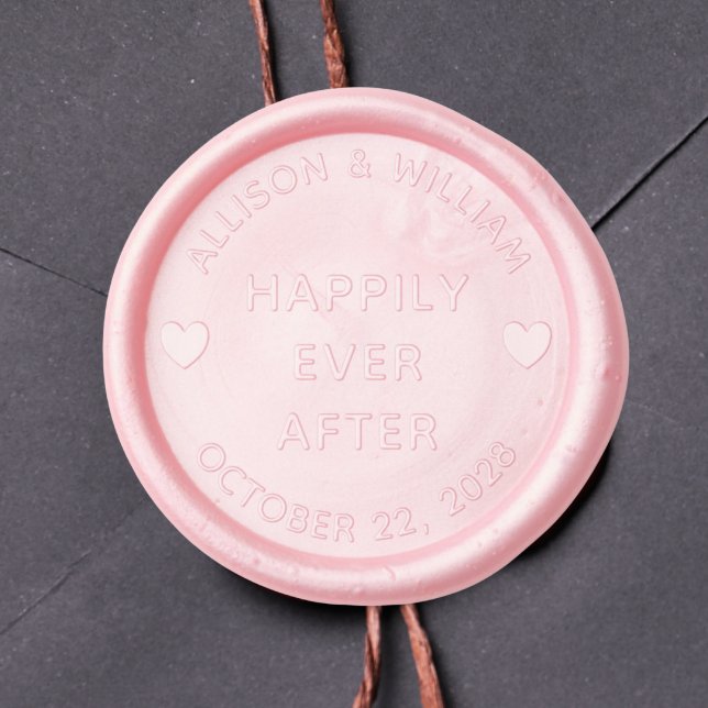 Wedding Happily Ever After Monogram Wax Seal Stamp (Embrace the time-honored tradition of wax seals, symbolizing the unbreakable bond between two hearts)