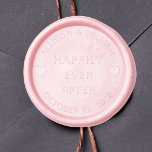 Wedding Happily Ever After Monogram Wax Seal Sticker<br><div class="desc">Celebrate love,  joy,  and the promise of forever with this wax seal sticker that features "Happily Ever After, " your first names and wedding date and two hearts. Elevate your entire wedding stationery ensemble - from invitations to save the date announcements,  menu cards and thank you notes.</div>