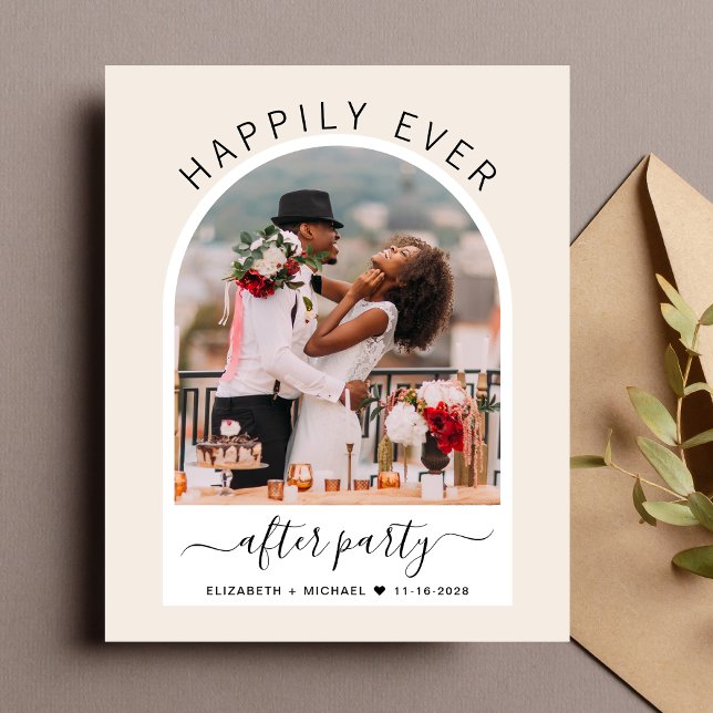 Wedding Happily Ever After Party Arch Photo Invite (Creator Uploaded)