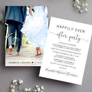 Wedding Happily Ever After Party Photo Reception Invitation