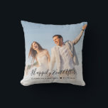 Wedding Happily Ever After Photo Throw Pillow<br><div class="desc">Personalized elegant wedding throw pillow with your wedding day photo overlayed with "Happily Ever After" in a stylish script and the bride and groom names and wedding date. A great keepsake gift for newlyweds.</div>