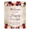 Wedding Happily Ever After Rustic Burgundy Floral