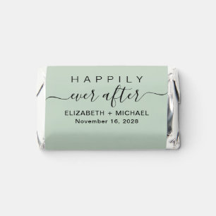 Wedding Happily Ever After Sage Green Hershey's Miniatures