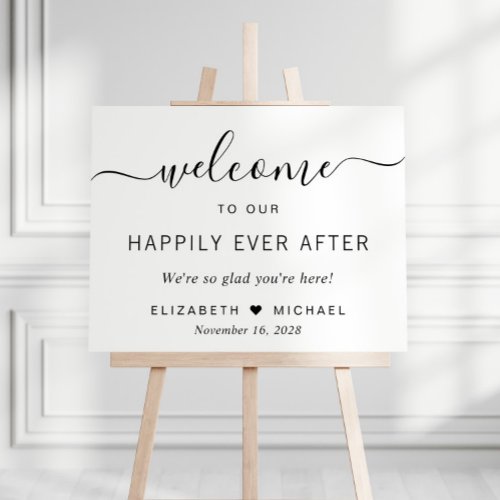 Wedding Happily Ever After Welcome Foam Board