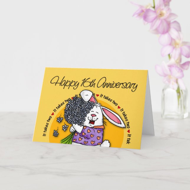 Wedding - Happy 16th Anniversary Card | Zazzle