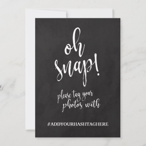 Wedding Hashtag Affordable Chaklboard Sign Invitation