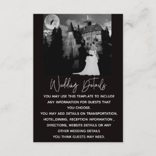 Wedding Haunted Mansion Halloween October Details Enclosure Card