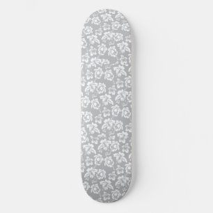 Wedding Hawaiian White Flower Skateboard Deck