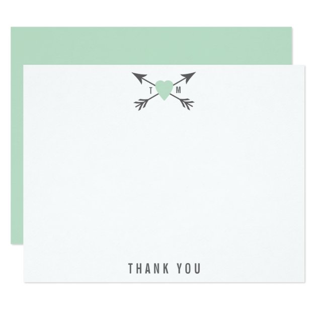 Wedding Heart + Arrows Thank You Note Cards