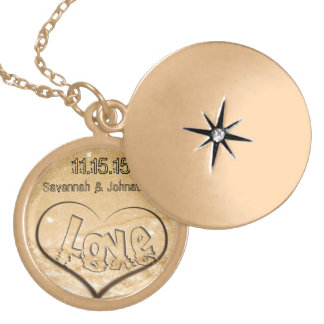Wedding Heart  Beach Anniversary Necklace