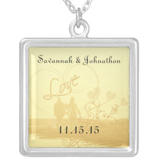 Wedding Heart Beach Anniversary Necklace