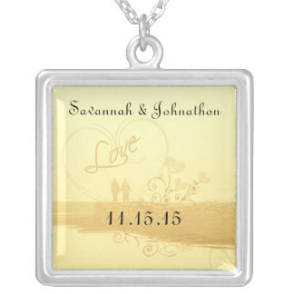 Wedding Heart Beach Anniversary Necklace