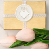 Wedding Heart Both Initials Wax Seal Sticker (Front)