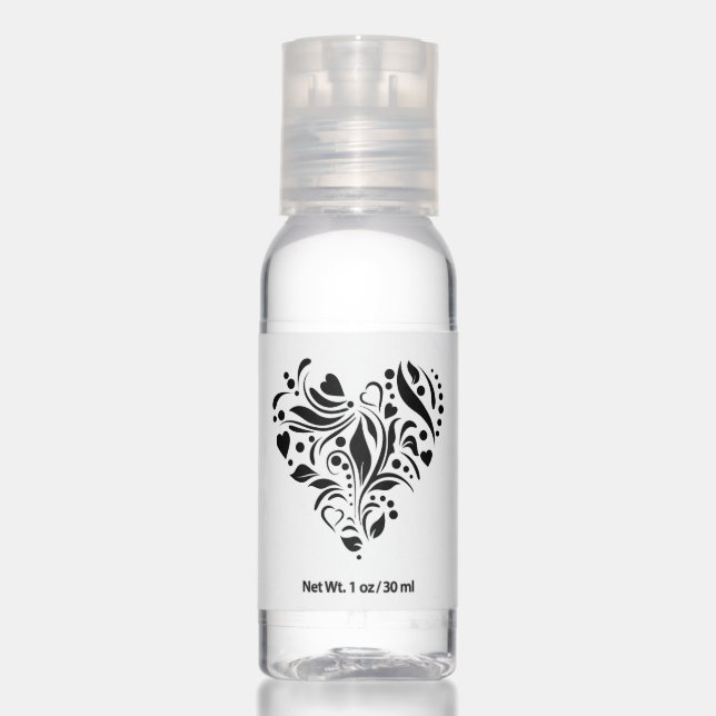 Wedding Heart Hand Sanitizer Favors (Front)