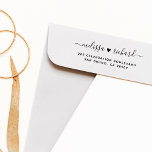 Wedding Heart Script Names & Custom Return Address Self-inking Stamp<br><div class="desc">Create your own Wedding Heart Script Names & Custom Return Address rubber stamps using these templates by invintage. These beautiful return address rubber stamps feature two custom names in a swirly script font with a hand drawn heart between them. Underneath there is your return address. (1) Type in your names...</div>