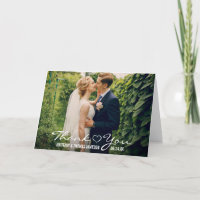 Wedding Heart Thank You Photo Fold Card W