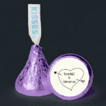 Wedding Heart With Arrow Hershey Kiss Candy Favors<br><div class="desc">Hershey kisses wedding favors with custom stickers for the bottom. A simple, romantic, hand-drawn heart with arrow is the design on off-white round stickers. Add the names of the couple to the heart using the template provided. The light green wrapper color is one of many to choose from. Read more...</div>