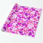 Wedding Hearts Cute Girly Pink / House-of-Grosch Wrapping Paper<br><div class="desc">Cute and Fun Pink/Purple "Flurry of Hearts" Design !</div>
