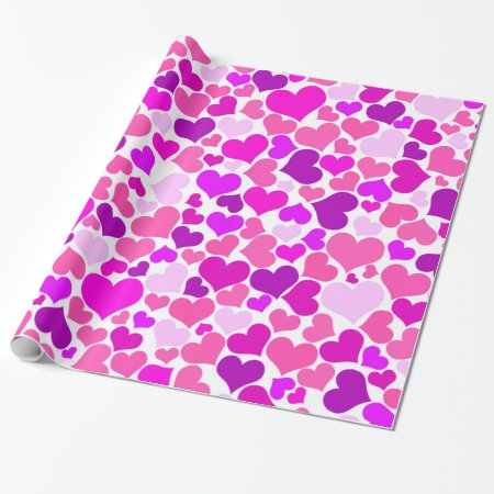 Wedding Hearts Cute Girly Pink / House-of-grosch Wrapping Paper