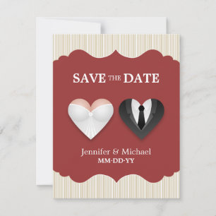 Wedding Hearts - Funny Save the Date invitation