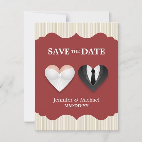 Wedding Hearts _ Funny Save the Date invitation