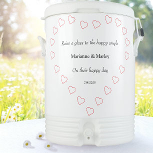 Wedding Hearts Igloo Half Gallon Beverage Cooler