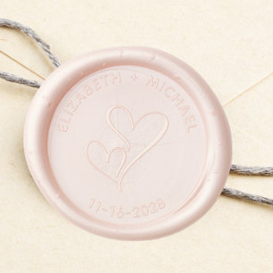 Wedding Hearts Monogram Wax Seal Stamp