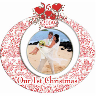 Wedding Hearts Ornament Our 1st Christmas