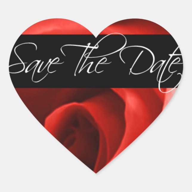 Wedding Hearts Save The Date Wedding Envelope Seal (Front)