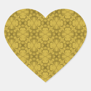 Wedding Hearts Tan And Brown Pattern Envelope Seal